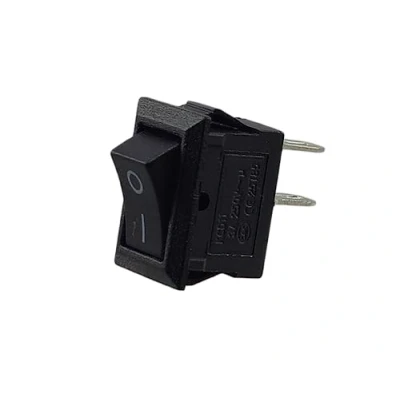 Afbeelding van MWMS Mini tuimelschakelaar, inbouwwipschakelaar, apparaatschakelaar, 250 V 3 A AC/DC, zwart, rechthoekig, 9 x 13 mm, 2 polig aan/uit