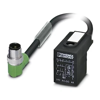 Afbeelding van Phoenix Contact 1435344 Sensor/actuator connector, geassembleerd M12 Aantal polen: 3 Stekker, recht, haaks 0.60 m 1 stuk(s)