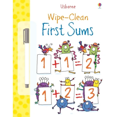 Afbeelding van Wipe Clean: First Sums (Usborne Clean Books)