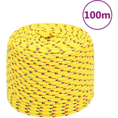 Afbeelding van vidaXL Boottouw 6 mm 100 m polypropyleen geel