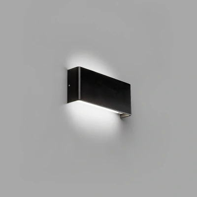 Afbeelding van Faro Lighting Nash geïntegreerde LED flush wall light wandlamp zwart, 3000K