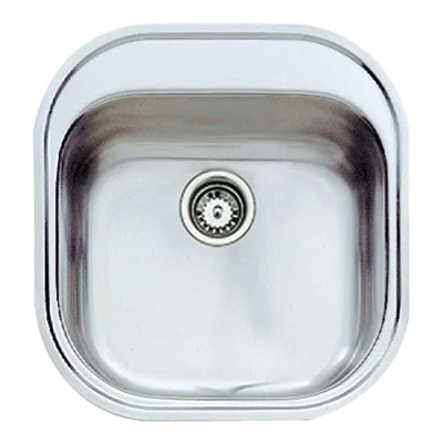 Afbeelding van Teka Tekaway Stylo 1C gootsteen 1 wastafel, incl. kraan, zeepdispenser, anti kalkbeluchter met montageklemmen, roestvrij staal