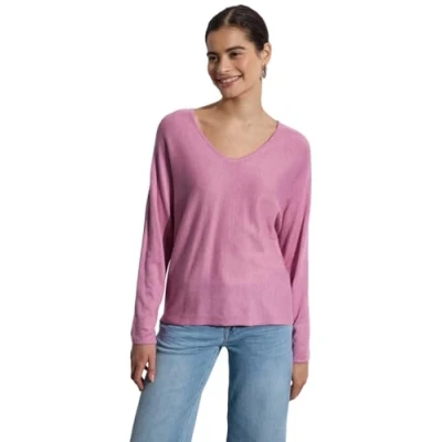 Afbeelding van Street One Studio Vneck Trui, Dames, Maat: 42, Pink