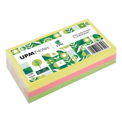 Afbeelding van UPM notes 125x75 assorti pak 3x 100 vel geel, roze, groen per 6