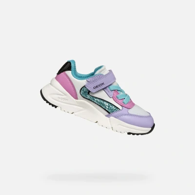 Afbeelding van Geox J Loftus Babyschoenen voor kinderen, Maat: 34, Lilac turquoise Textiel/ synthetisch