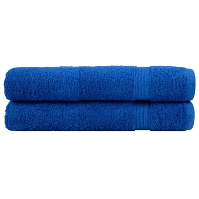 Afbeelding van Saunadoeken 2 st 600 g/m 80x200 cm 100% katoen blauw