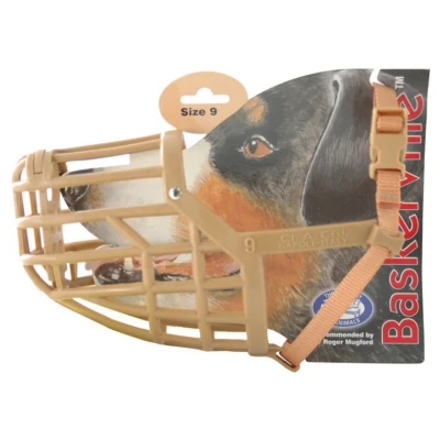 Afbeelding van Baskerville Classic Basket Muzzle Lichtbruin Hondenopvoeding Nr 9