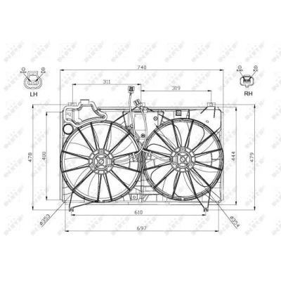 Afbeelding van NRF Ventilatorwiel motorkoeling 47577