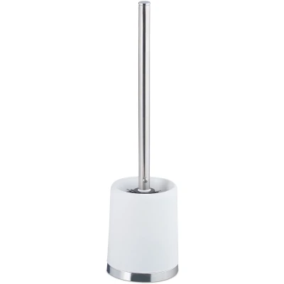 Afbeelding van Relaxdays 2 x WC borstel garnituur toiletborstelhouder toiletborstel rond wit