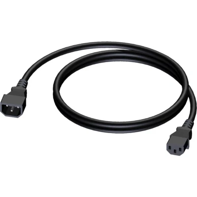 Afbeelding van Procab CAB480 C13 C14 stroomkabel voor UPS/PDU 3x 1,5mm / zwart 1,5 meter