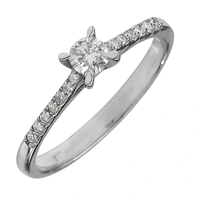 Afbeelding van 0.196ct Diamant Witgouden Damesring Verlovingsring Aanzoeksring Subtiel 14 karaats