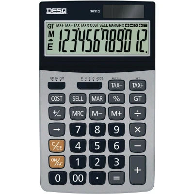 Afbeelding van Desq Bureaurekenmachine Business Classy Large 30312, Zilver
