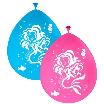 Afbeelding van Zeemeermin Party ballonnen 30cm 8 stuks