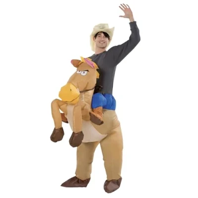 Afbeelding van opblaasbaar cowboykostuum Eigenzinnig kostuum Premium kwaliteit Volwassen grootte Polyester Comfortabel Resistent Inclusief inflatiesysteem OriginalCup®
