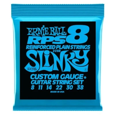 Afbeelding van Ernie Ball 2238 Reinforced Extra Slinky 008 038 snarenset
