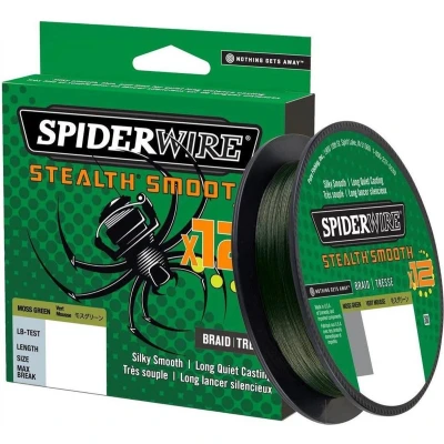 Afbeelding van Spiderwire Stealth Smooth 12 Braid Moss Green 0,07mm (150m) Gevlochten lijn