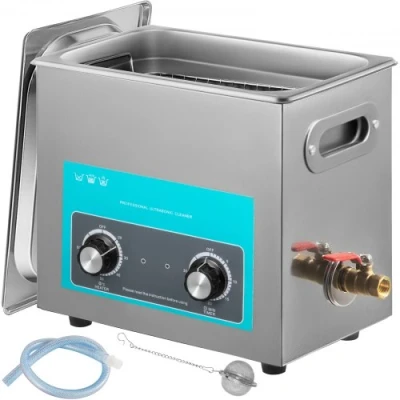Afbeelding van VEVOR Ultrasone Reiniger Roestvrij Staal Met Verwarmer 6L 32.5*17.5*27.5cm Voor Laboratoria, Voedsel, Biologie, Medische En Agrarische IndustrieëN Of Dagelijkse Reiniging Zilver