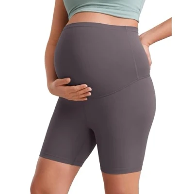 Afbeelding van CRZ Yoga Womens Butterluxe Zwangerschaps Biker Shorts Over De Buik 6&quot;.Zwangerschaps Workout Hardlopen Atletisch Tornado M