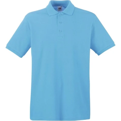 Afbeelding van Fruit of the Loom Premium Polo Shirt Azure Blauw XXL