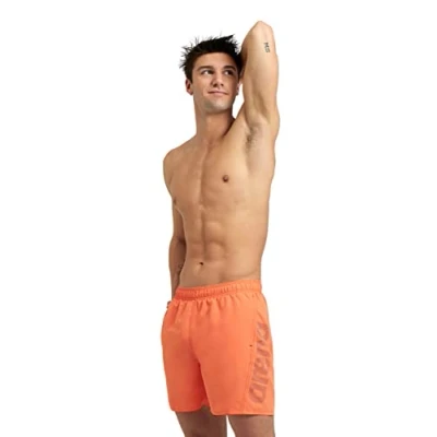Afbeelding van ARENA Fundamentals Logo Boxer R Swim Trunks, Nespola asfalt, M Men&#039;s, asphalt,
