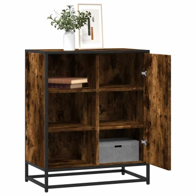 Afbeelding van vidaXL Dressoir 62x35x76 cm bewerkt hout gerookt eikenkleurig