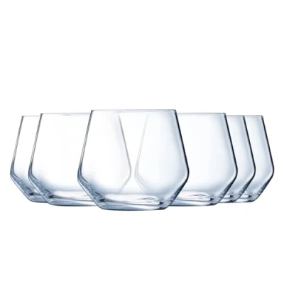 Afbeelding van Luminarc Vinetis collectie 6 lage glazen 36 cl Modern en elegant design Gemaakt in Frankrijk Versterkte verpakking
