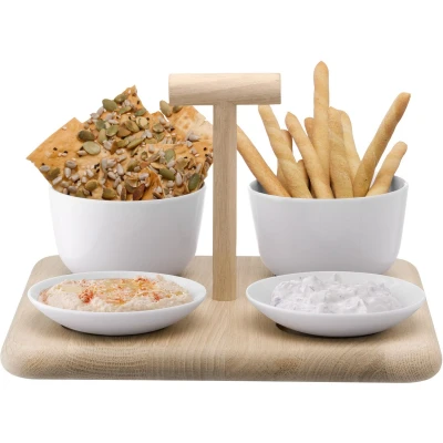 Afbeelding van Serveerplank L.S.A. Dine met 4 Schalen Assorti