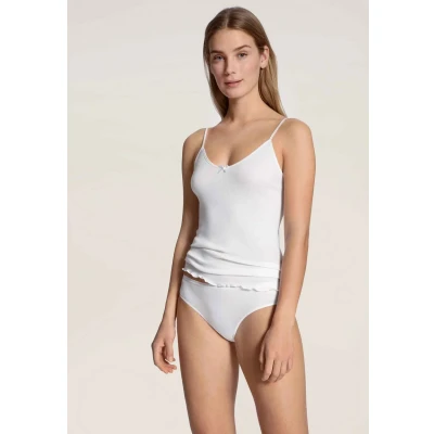 Afbeelding van Calida Eco Sense Spaghetti Top Wit Small Dames