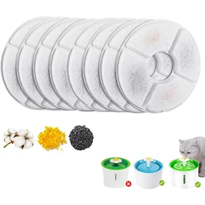 Afbeelding van Kattenfonteinfilter voor drinkfontein katten, filter katten en honden, waterfontein meerdere huisdieren, kattenaccessoires, 8 stuks BONBELONG