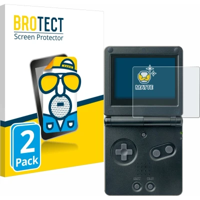 Afbeelding van BROTECT (2 Stuks) Antireflecterende Beschermfolie voor Nintendo Gameboy Advance GBA SP Anti Glare Screen Protector, Mat, Ontspiegelend