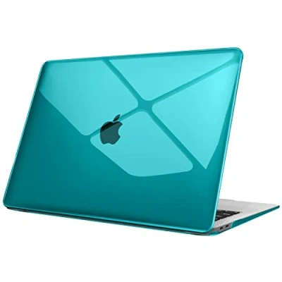 Afbeelding van Fintie Hoes Compatibel met MacBook Air 13 A2337 M1/A2179/A1932 (2018 2020 Laat los), Hoogwaardige Beschermhoes Snap Case 13&quot; Retina Display Touch ID, (Donker Cyaan)