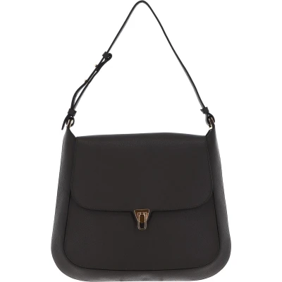Afbeelding van COCCINELLE Leren Handtas Schoudertas Cristhy Handbag Bark Donkergroen