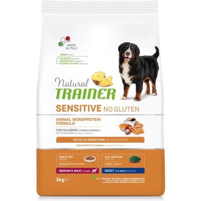 Afbeelding van Natural Trainer Dog Adult Medium / Maxi Sensitive Salmon 3 KG