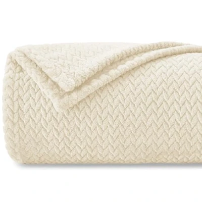 Afbeelding van Extra Zachte Fleece Deken, Sofa Deken 220 x 240 cm Flanellen Oeko TEX® Gecertificeerd, Zacht en Lichtgewicht, Pluche, Voor Bed, Bank, Reizen, Kamperen, Beige