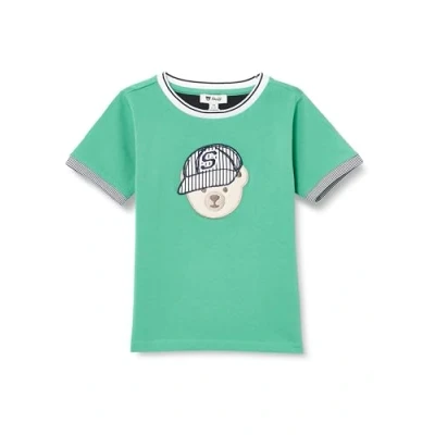 Afbeelding van Steiff Tshirt print voor kinderen, Maat: 104, Winter green