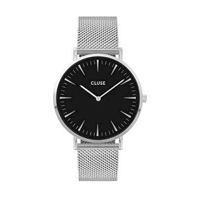 Afbeelding van CLUSE CW0101201004 Minuit Mesh silver horloge Horloges Zilverkleur