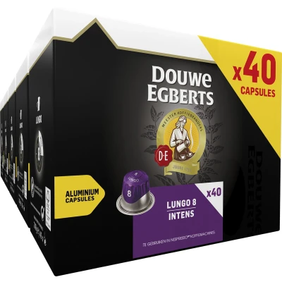 Afbeelding van Douwe Egberts Lungo Intens Koffiecups Intensiteit 8/12 5 x 40 capsules