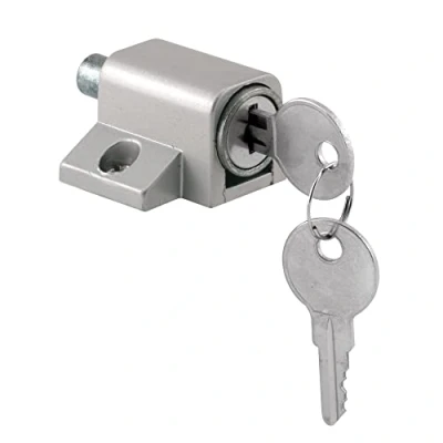 Afbeelding van PRIME LINE U 9861 Deur, Aluminium Afwerking Push in Schuifdeur Slot, Gesloten, Gegoten, Verzinkt, 1 3/4&quot;