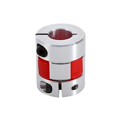 Afbeelding van pruim koppelingsas D19L25, elastische koppeling gevormd door flexibele spanflens 8 x 12 mm, van aluminium voor stappenmotor