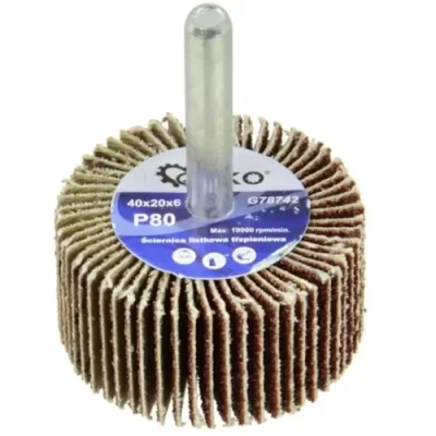 Afbeelding van GEKO Abrasive Flap Wheel P80 40x20mm 6mm Arbor