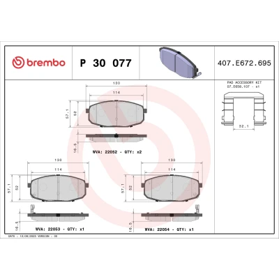 Afbeelding van Brembo Remblokset P 30 077