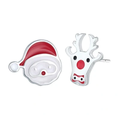 Afbeelding van Jomide Kerst oorknoppen Kerstman/Rendier Zilverkleurig