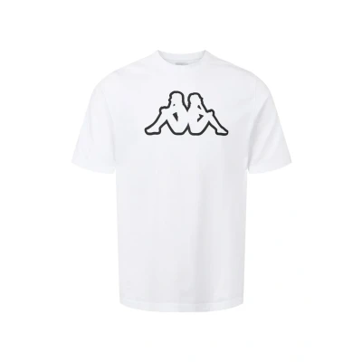 Afbeelding van Kappa Tshirt print whiteblack, Maat: XL, White black