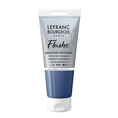 Afbeelding van Lefranc Bourgeois 300480 Flashe acryl en vinylverf, lichtecht, dekkend bestand tegen veroudering 80ml Tube, Ash Blue
