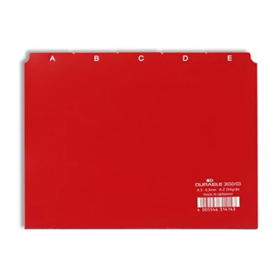 Afbeelding van TABKAARTEN A/Z A5 ROOD
