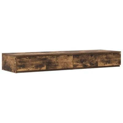 Afbeelding van vidaXL Nachtkastjes Gerookt eiken Engineered wood 120 x 36.5 16.5 cm