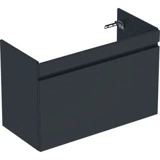 Afbeelding van Geberit renova plan wastafelonderkast 1 lade 92 8x44 6x60 6cm lava gelakt mat grijs 501911jk1 501 911 jk