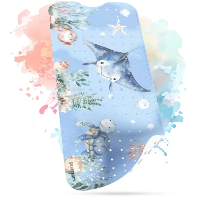 Afbeelding van SilverRack Badmat antislip voor Kinderen &amp; Babys 100x40cm BPA vrij Antislipmatten Bad Inclusief 2x Ophanging Badmatten