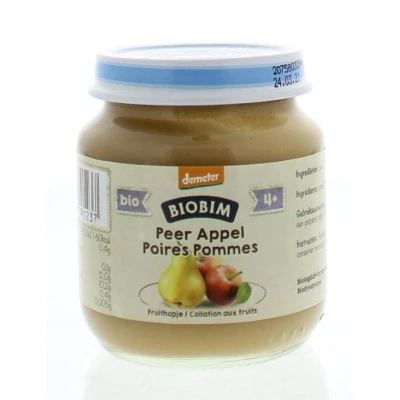 Afbeelding van Biobim Demeter Fruithapje vanaf 4 maanden Appel Peer 125 gram