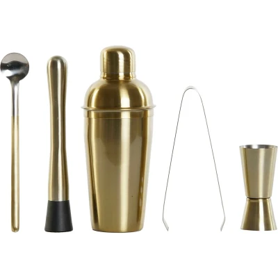 Afbeelding van Cocktail Set Dkd Home Decor Gouden Roestvrij Staal 500 Ml 8 X 21 Cm